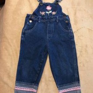 Sweetie Pie Girls Denim Overalls Size 2T